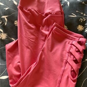 Pink Leggings with Side Detail